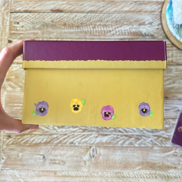 🦄🌸Rare! Anne Geddes Pansies Photo Box w/ Dividers🌸 - Picture 5 of 15